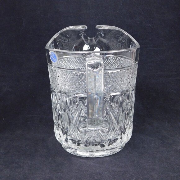 Imperial Glass Cape Cod Clear Large Ice Lip 56oz Pitcher Vintage 7.875" High - Picture 2 of 10